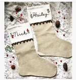 Load image into Gallery viewer, Custom Embroidered Name Christmas Stocking
