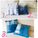 Load image into Gallery viewer, Hand-Dyed Natural Indigo Silk Pillowcase
