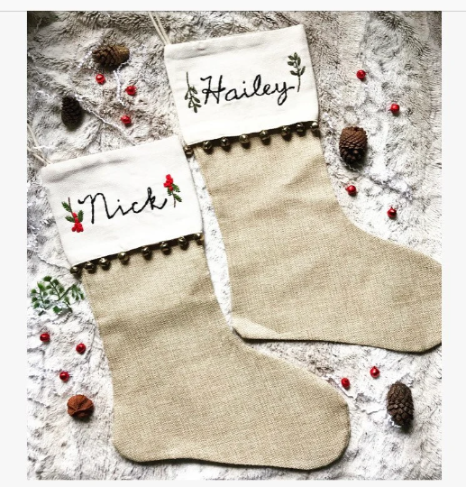 Custom Embroidered Name Christmas Stocking