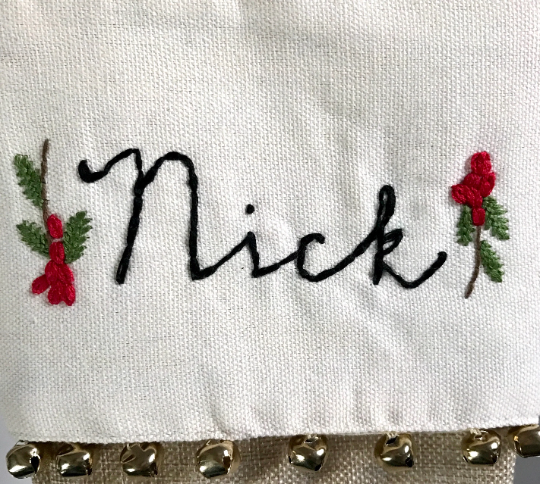 Custom Embroidered Name Christmas Stocking