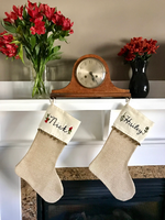 Load image into Gallery viewer, Custom Embroidered Name Christmas Stocking
