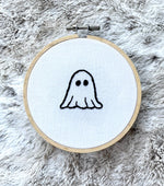Load image into Gallery viewer, Ghost Boi Embroidery 4” Decorative Hoop Art
