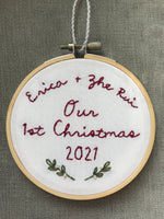 Load image into Gallery viewer, Custom Embroidered Christmas Ornament
